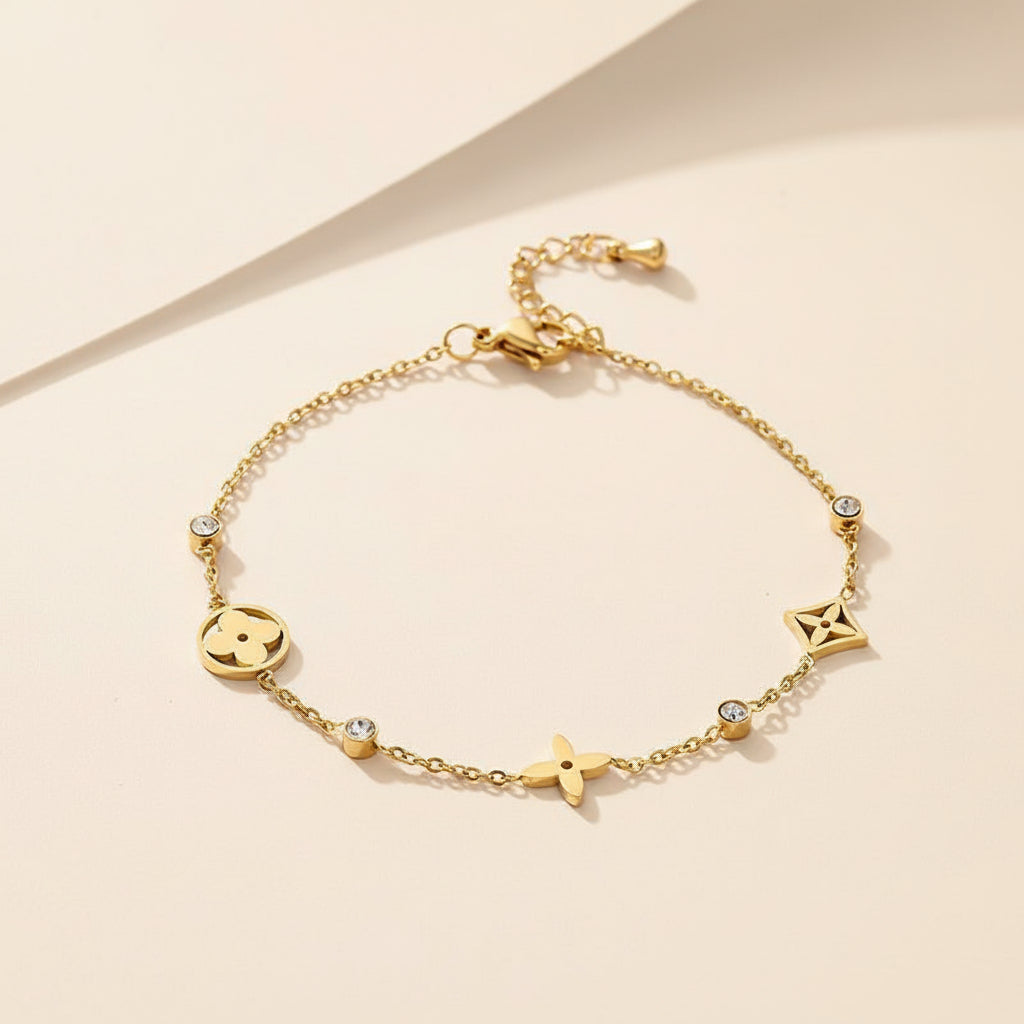 Bracelet Luna - Charms Doré Acier Inoxydable