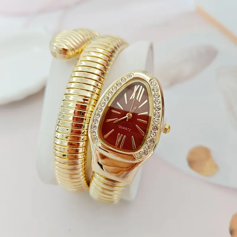 Montre-Bracelet Dorée Serpent