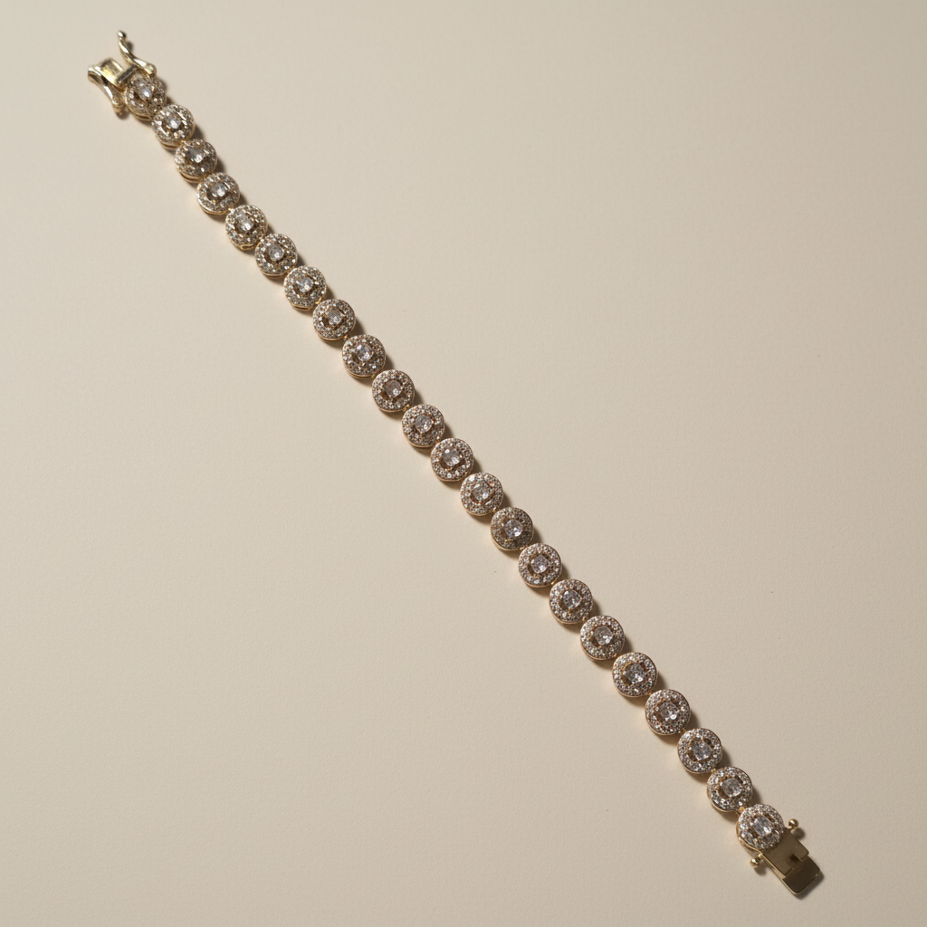 Bracelet Doré Pierres Serties