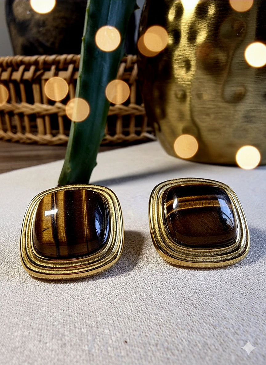 Boucles d'Oreilles Ambre