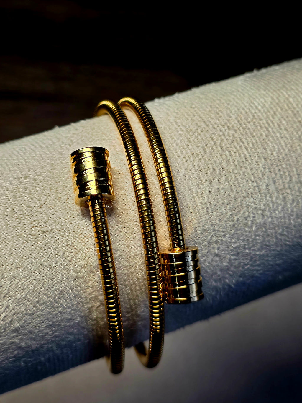 Bracelet Acier Inoxydable Double Chaîne Serpent Ajustable