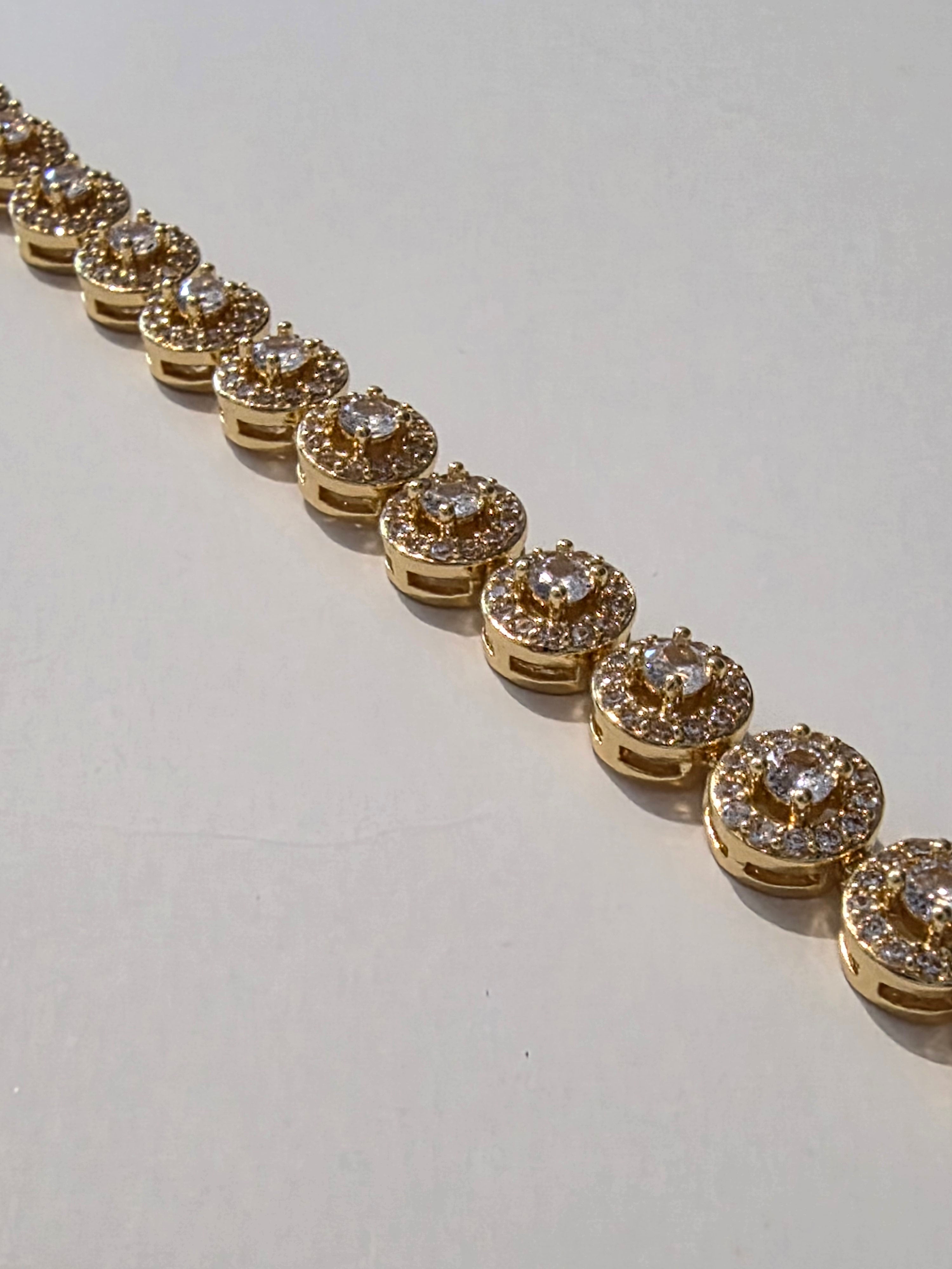 Bracelet Doré Pierres Serties