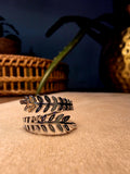Bague Double Feuilles Enroulées