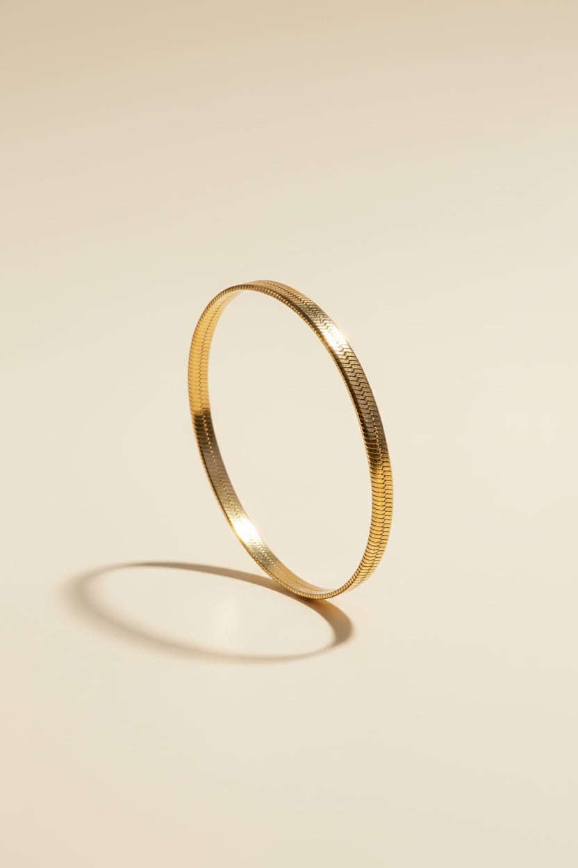 Bracelet Manchette Acier Inoxydable Maille Milanaise Bicolore Noir Doré