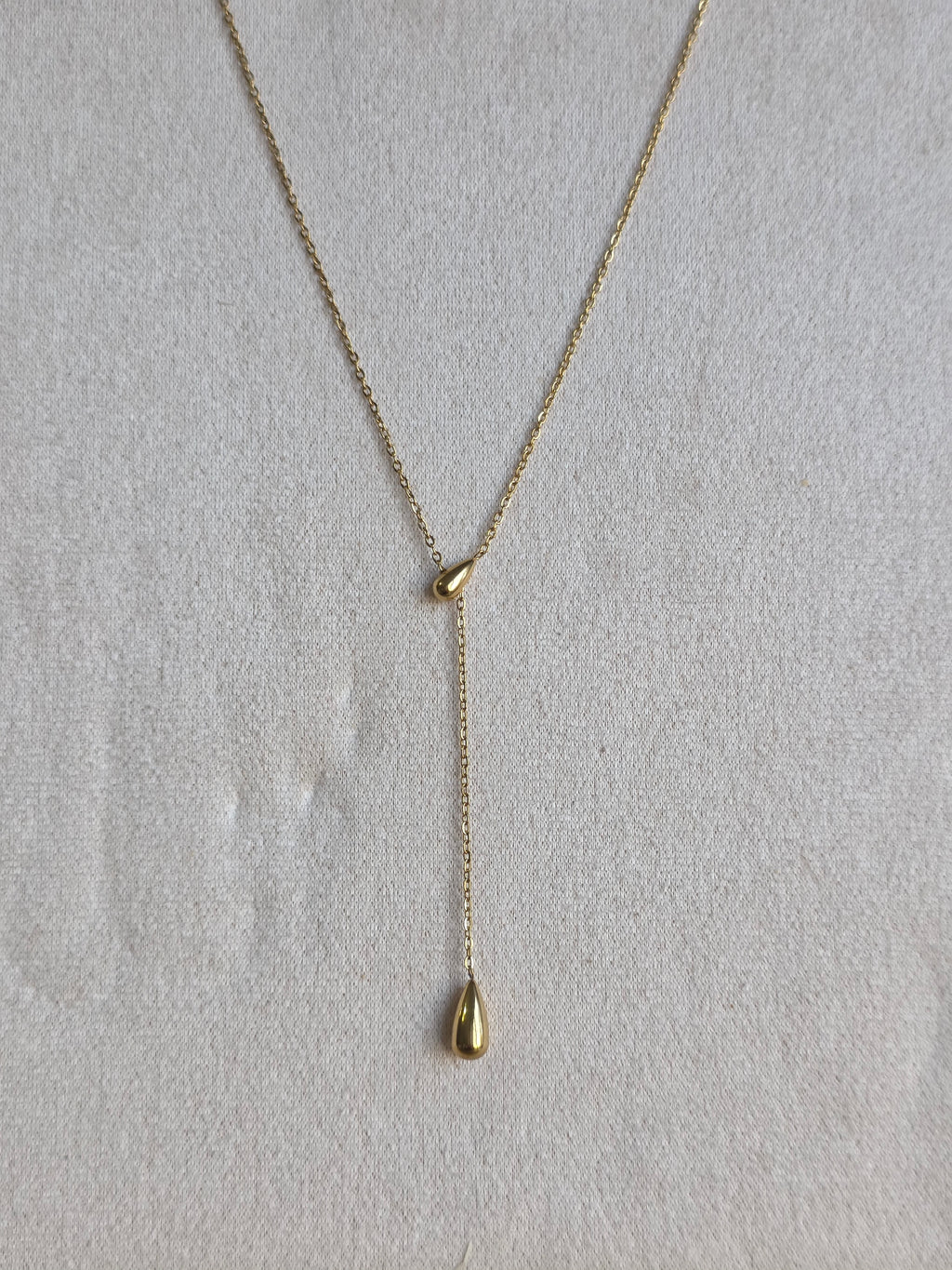 Collier Acier Inoxydable Y Pendentif Goutte