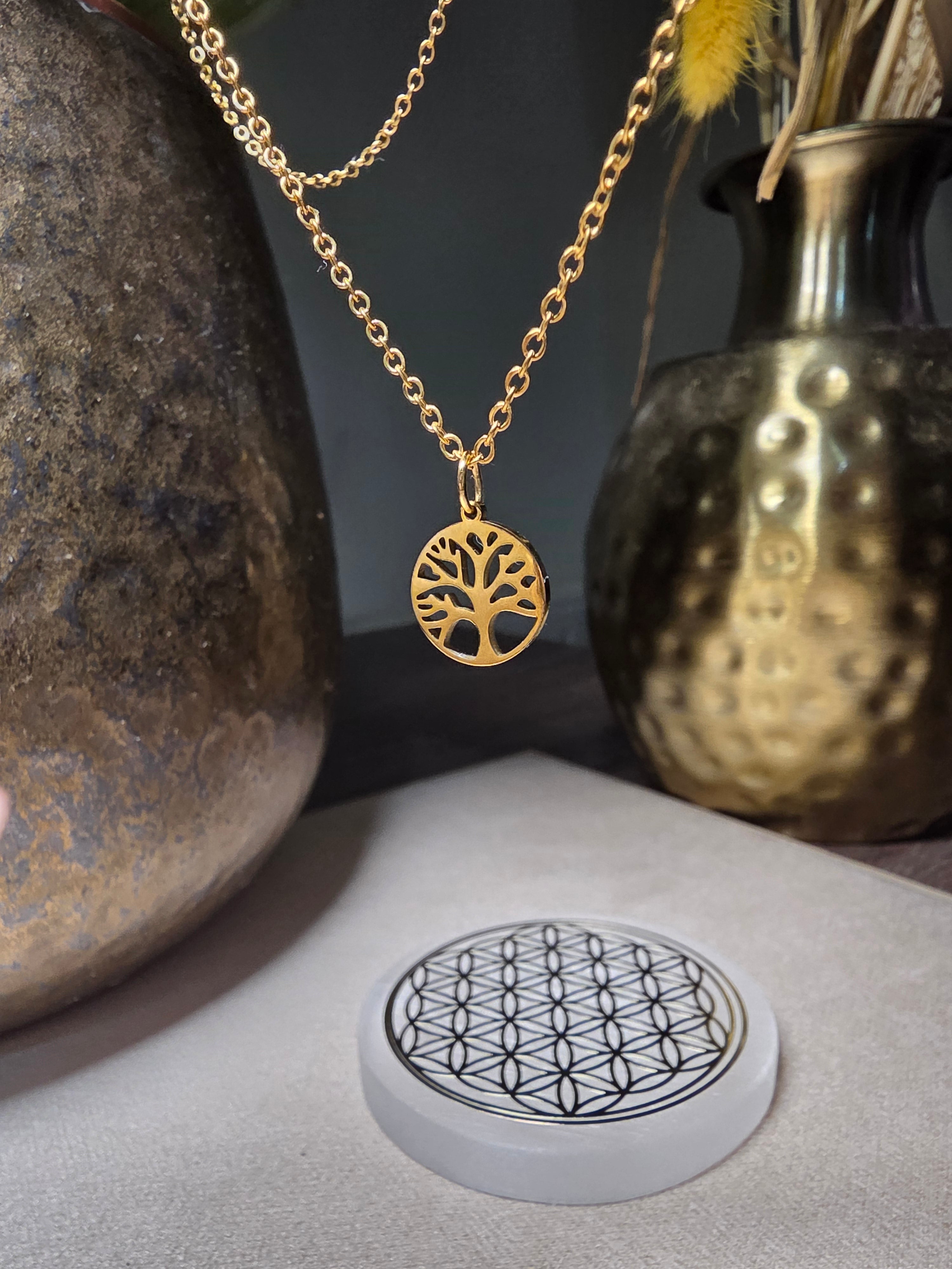 Collier Acier Inoxydable Arbre de Vie Spirituel