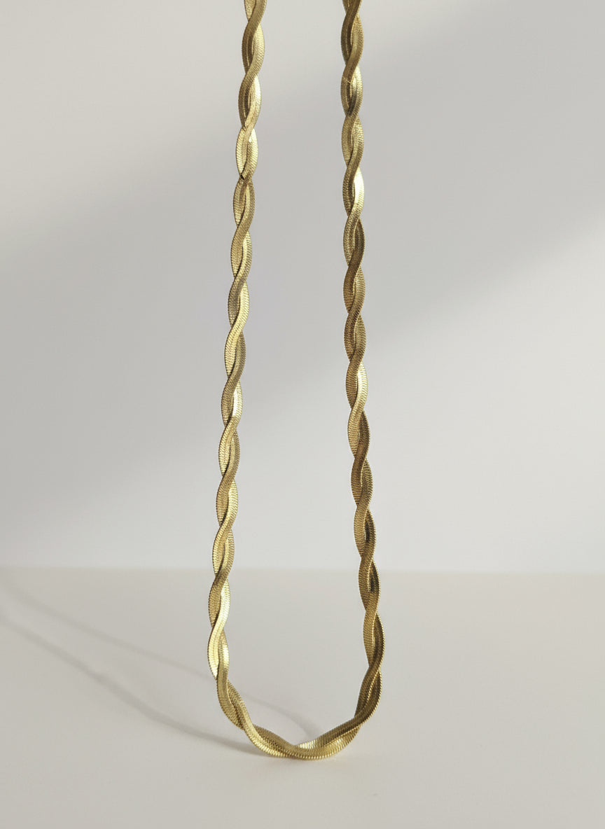 Collier Acier Inoxydable Chaîne Torsadée Épaisse