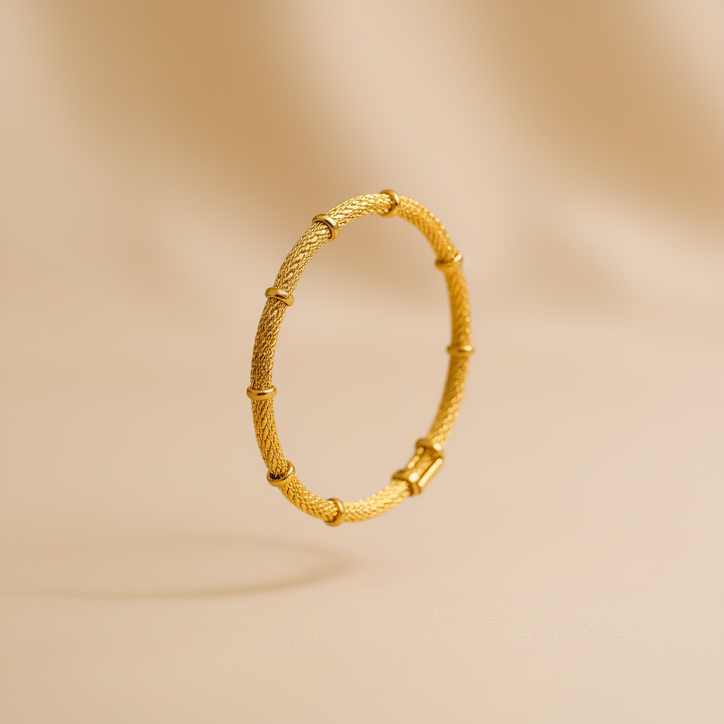 Bracelet Lumière - Chaîne Maille Dorée