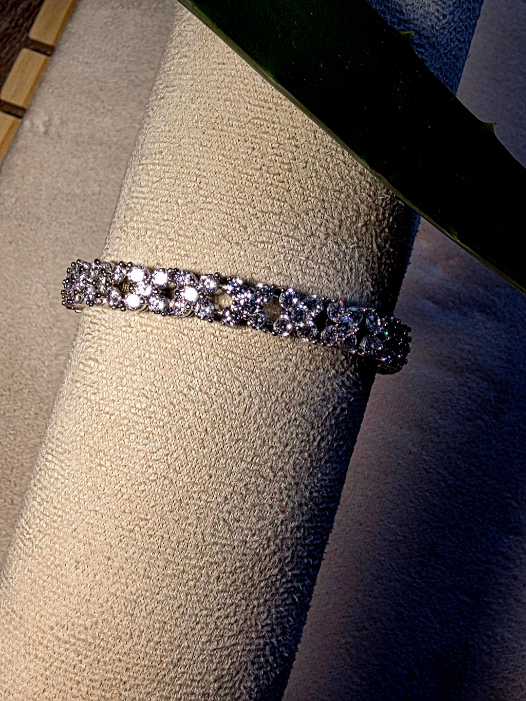 Bracelet Acier Inoxydable Pavé Strass Diamant Étincelants