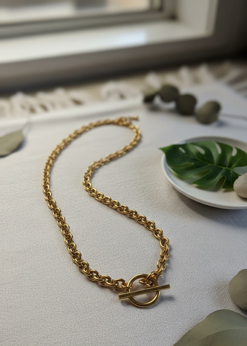 Collier Chaîne Dorée Fermoir