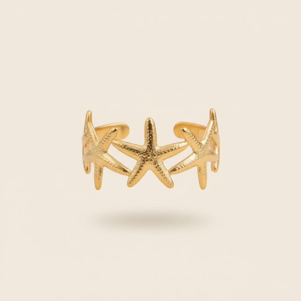 Bracelet Jonc Étoile de Mer Argenté