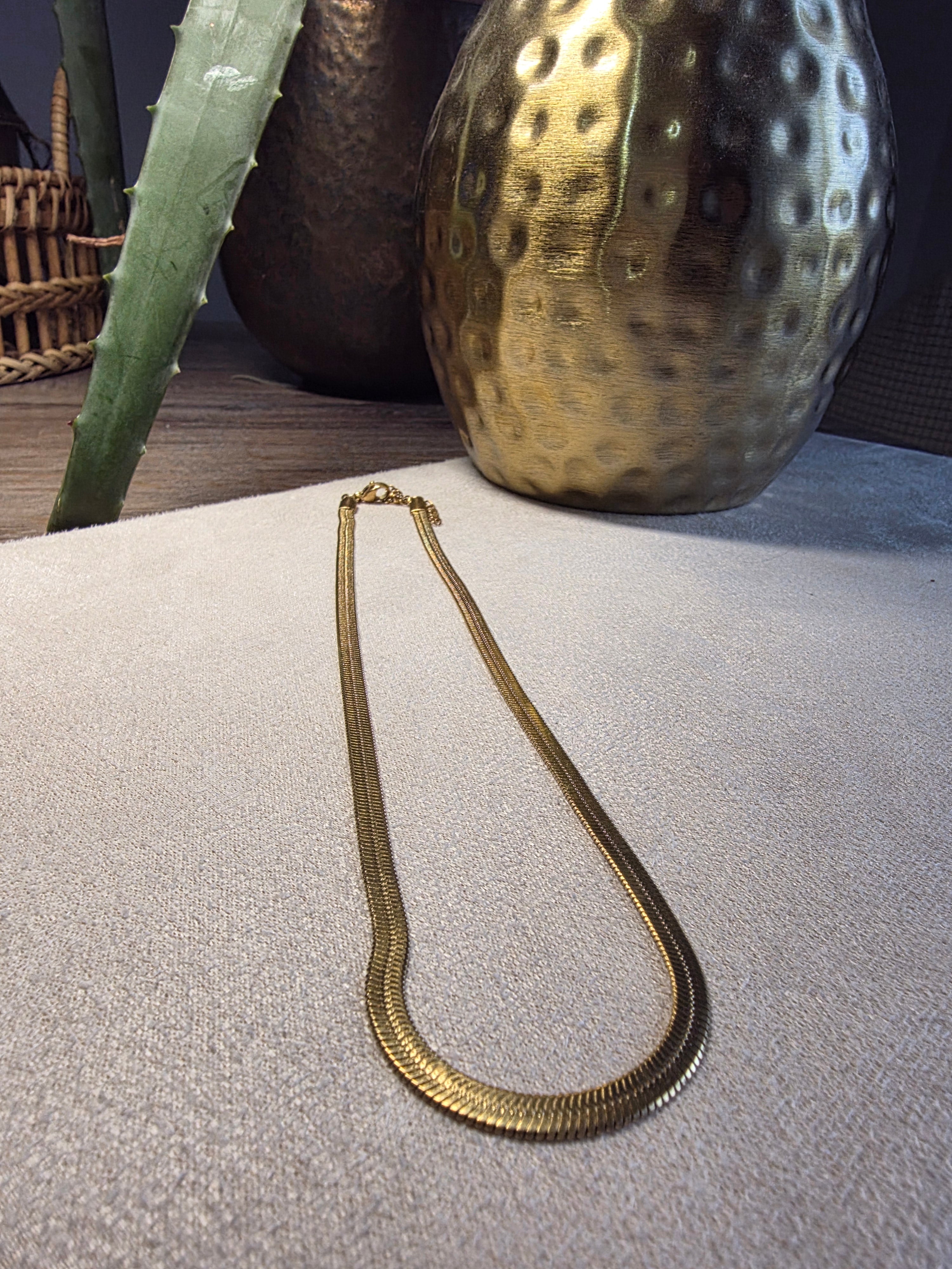 Collier Acier Inoxydable Chaîne Serpent 40 cm