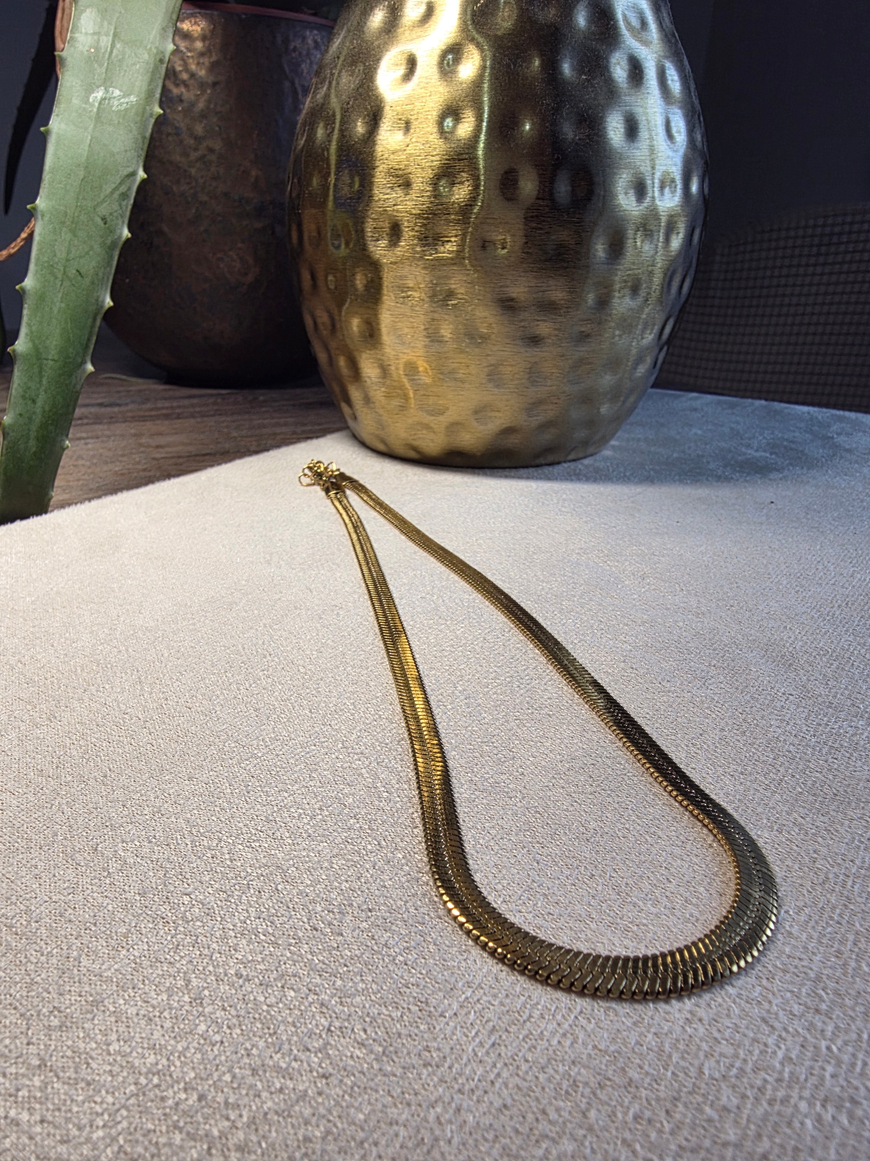 Collier Acier Inoxydable Chaîne Serpent 40 cm