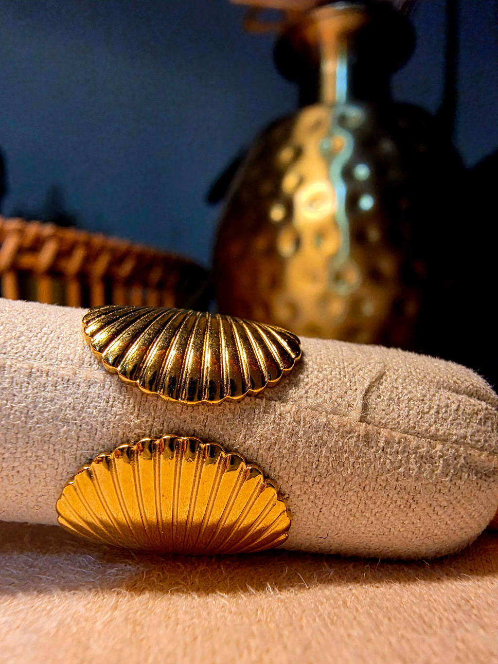 Bague Coquillages Cannelés Ajustable