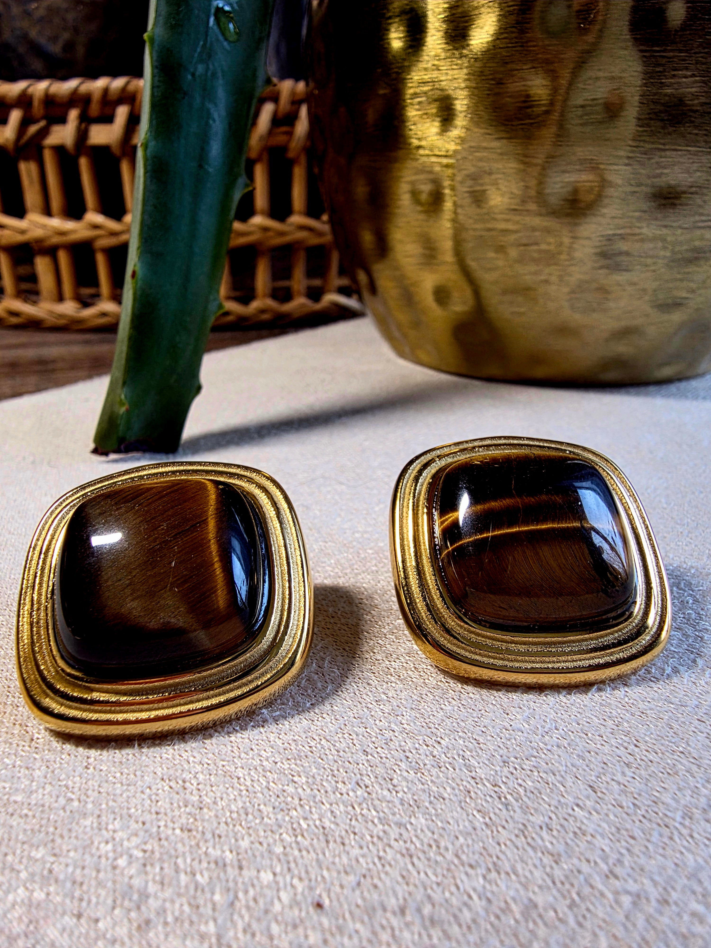 Boucles d'Oreilles Ambre