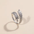 Bague Double Feuilles Enroulées