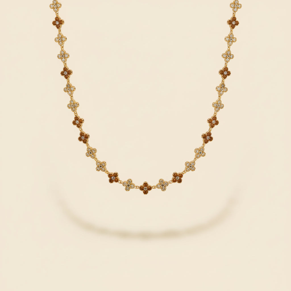 Collier Iris Ocre Dorées
