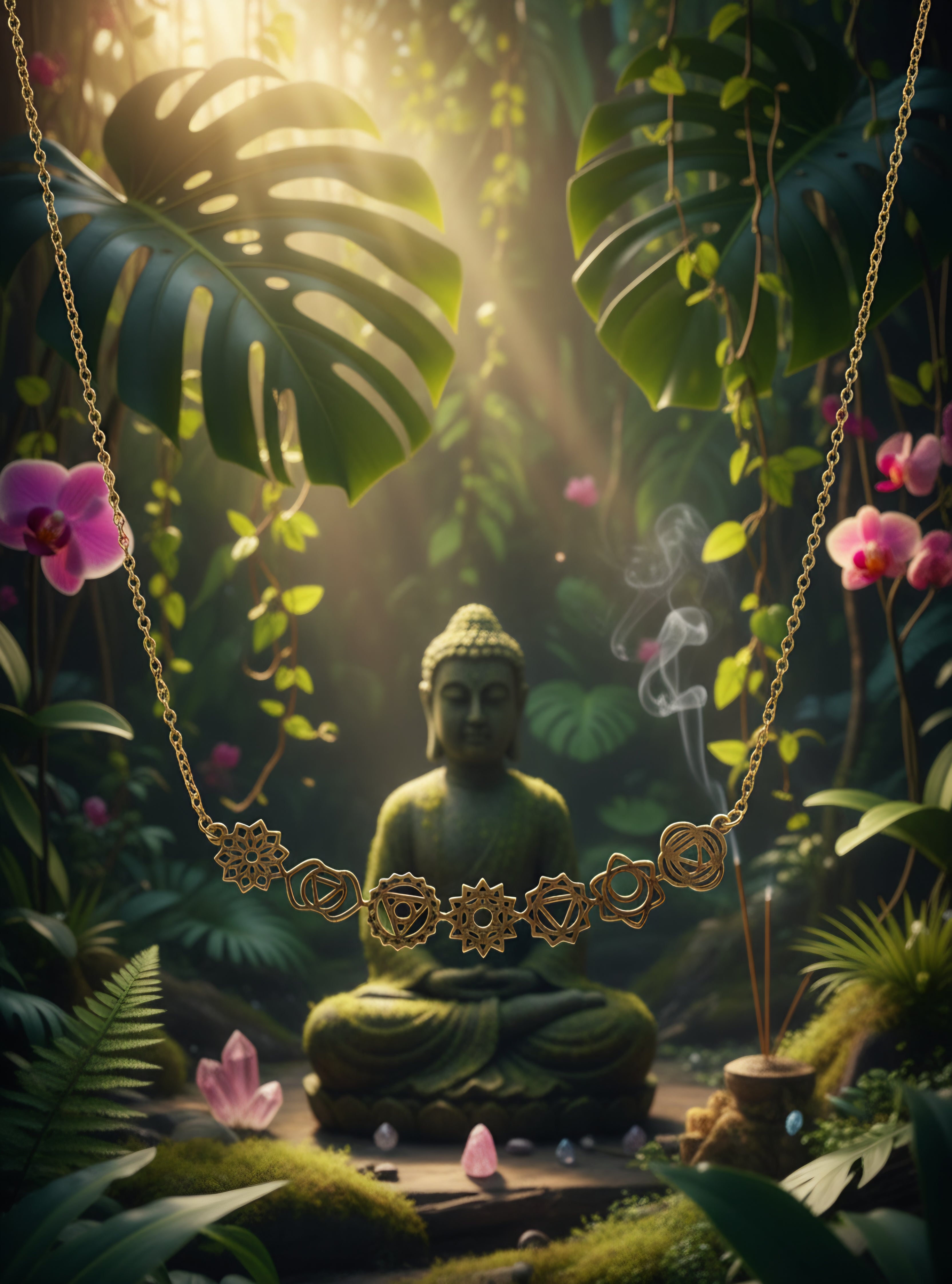 Bracelet Acier Inoxydable 7 Chakras Pierres Colorées