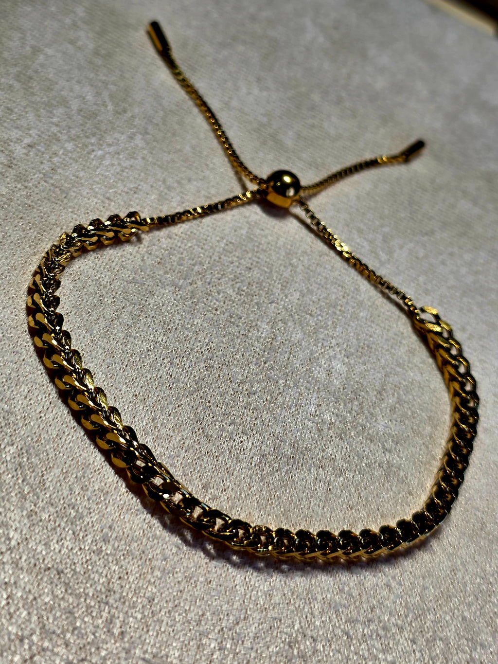 Bracelet Acier Inoxydable Chaîne Gourmette Ajustable Fermoir Boule