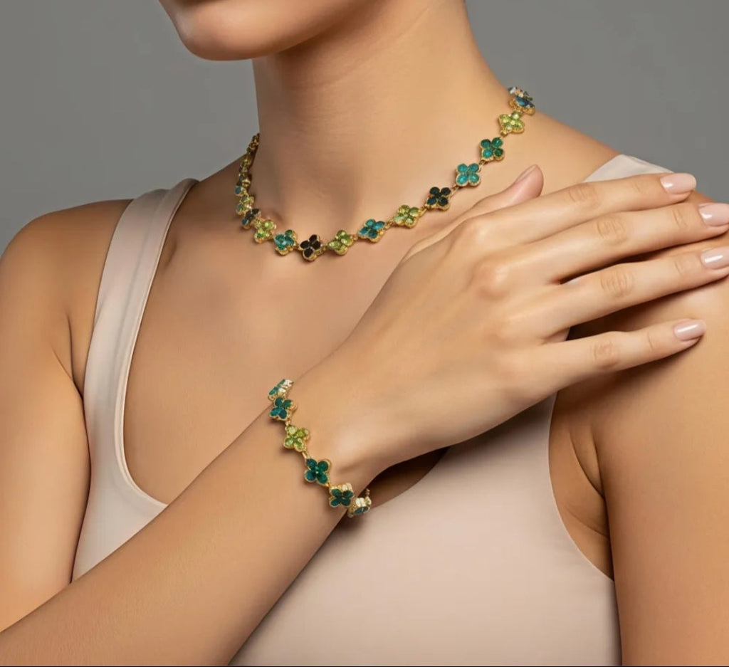 Parure IRIS vert